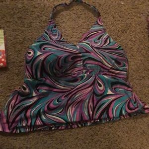 Bathing top only, covers midsection.